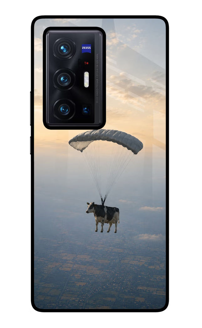Skydiving Cow Vivo X70 Pro+ Glass Case