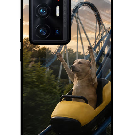Rollercoaster Dog Vivo X70 Pro+ Glass Case