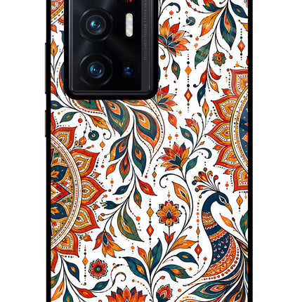 White Mayura Vivo X70 Pro+ Glass Case