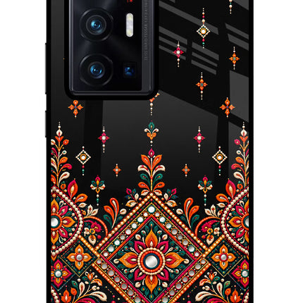 Noir Mehfil Vivo X70 Pro+ Glass Case
