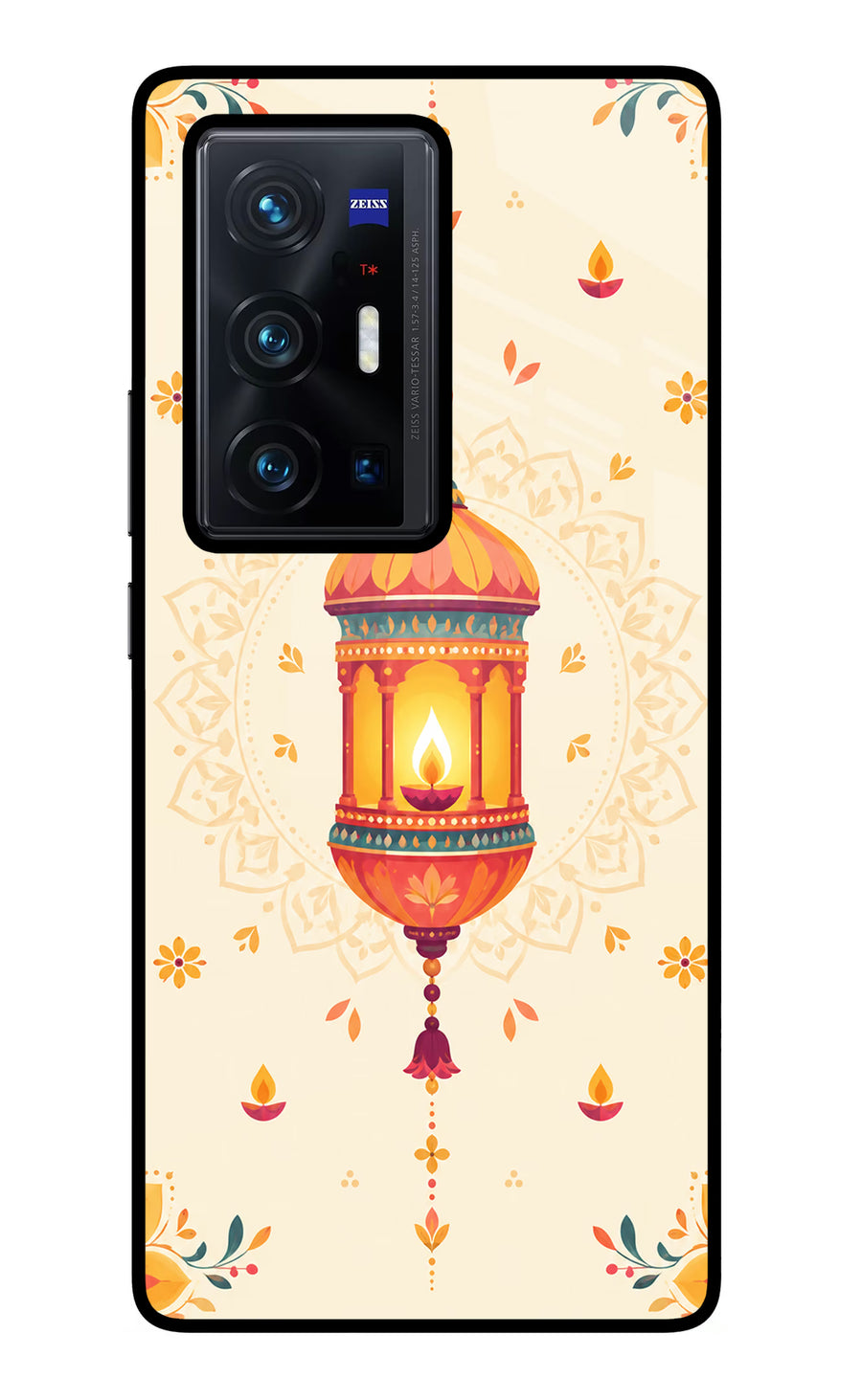 Golden Lantern Vivo X70 Pro+ Back Cover, Glass case