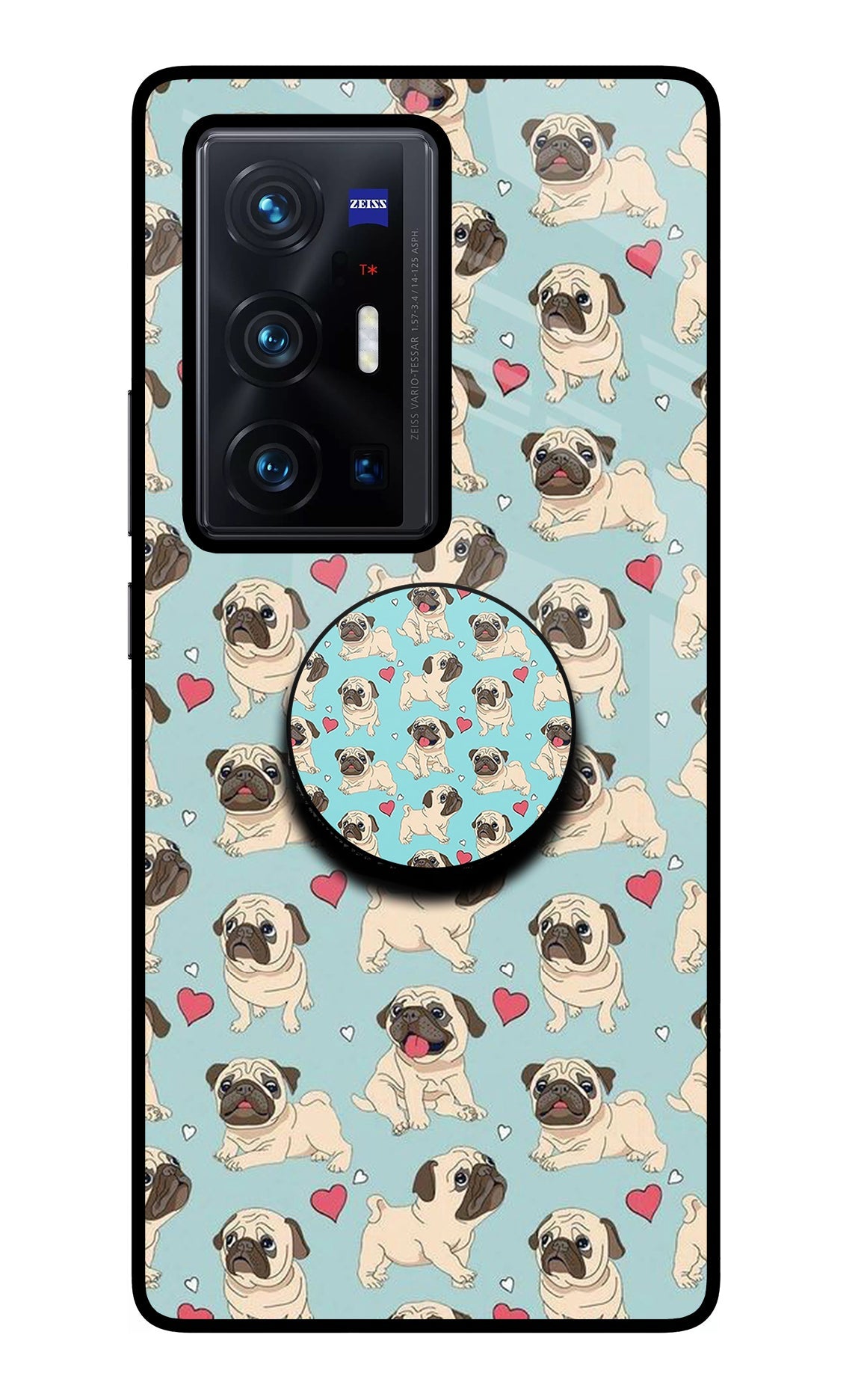 Pug Dog Vivo X70 Pro+ Glass Case