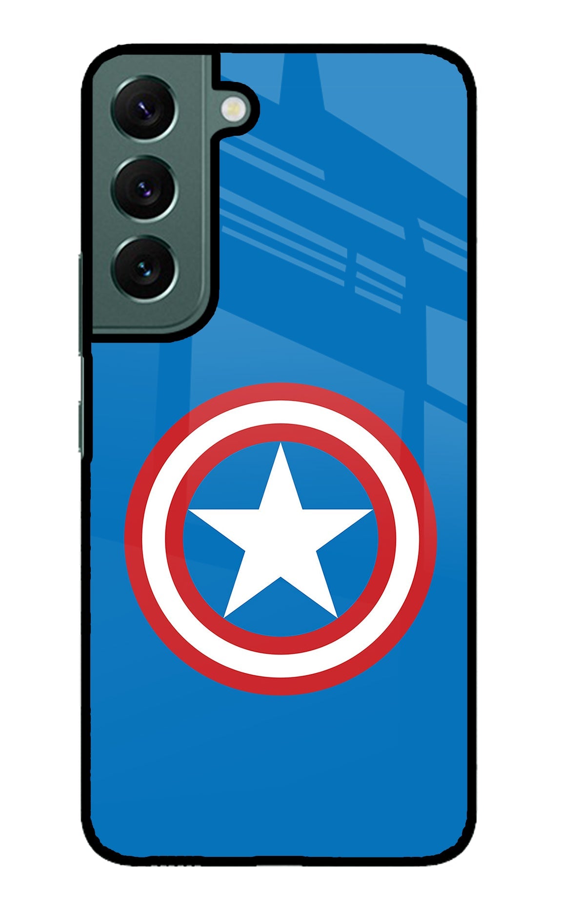 Captain America Logo Samsung S22 Glass Case