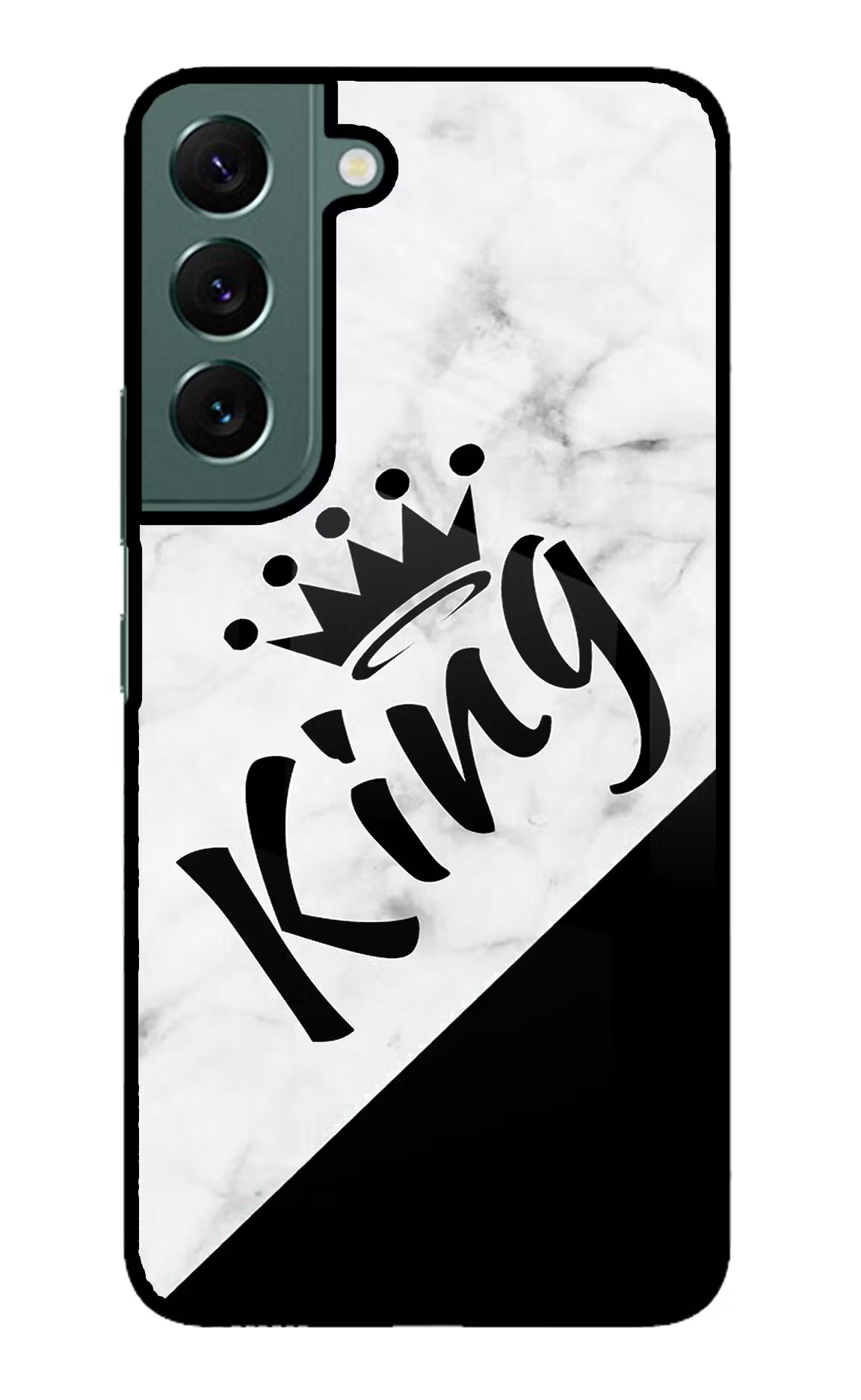 King Samsung S22 Glass Case Back Cover by Casekaro