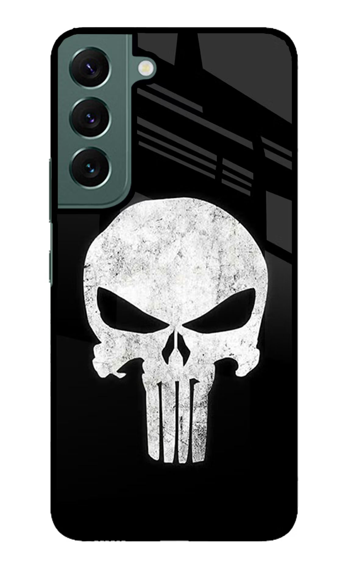 Punisher Skull Samsung S22 Glass Case Back Cover by Casekaro
