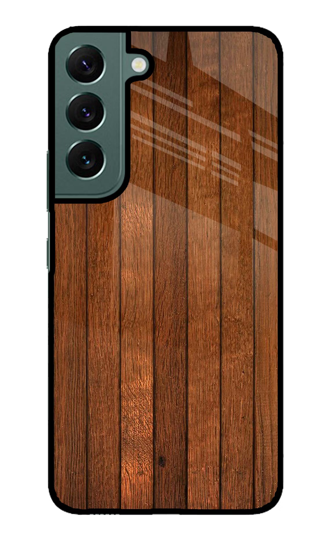 Wooden Artwork Bands Samsung S22 Glass Case Back Cover by Casekaro