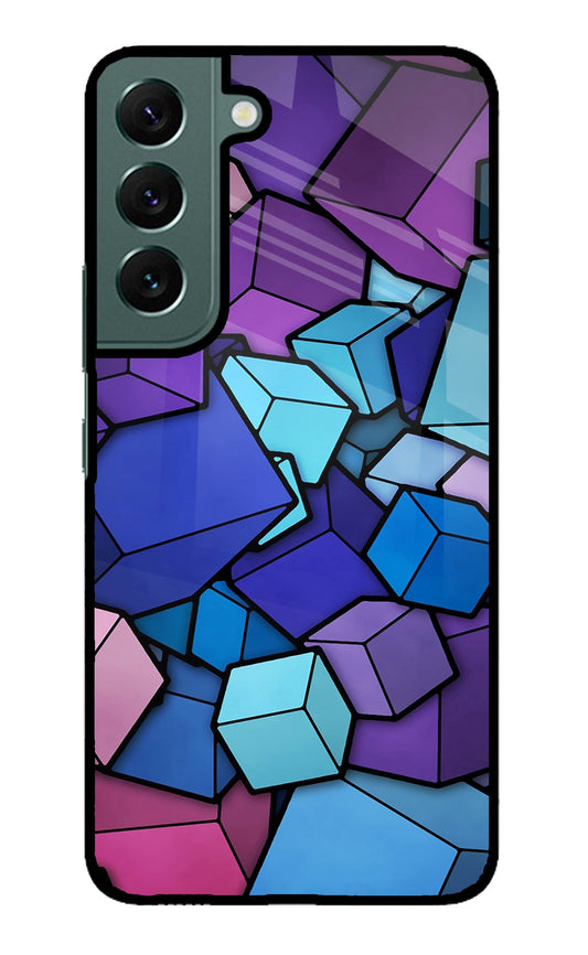 Cubic Abstract Samsung S22 Glass Case