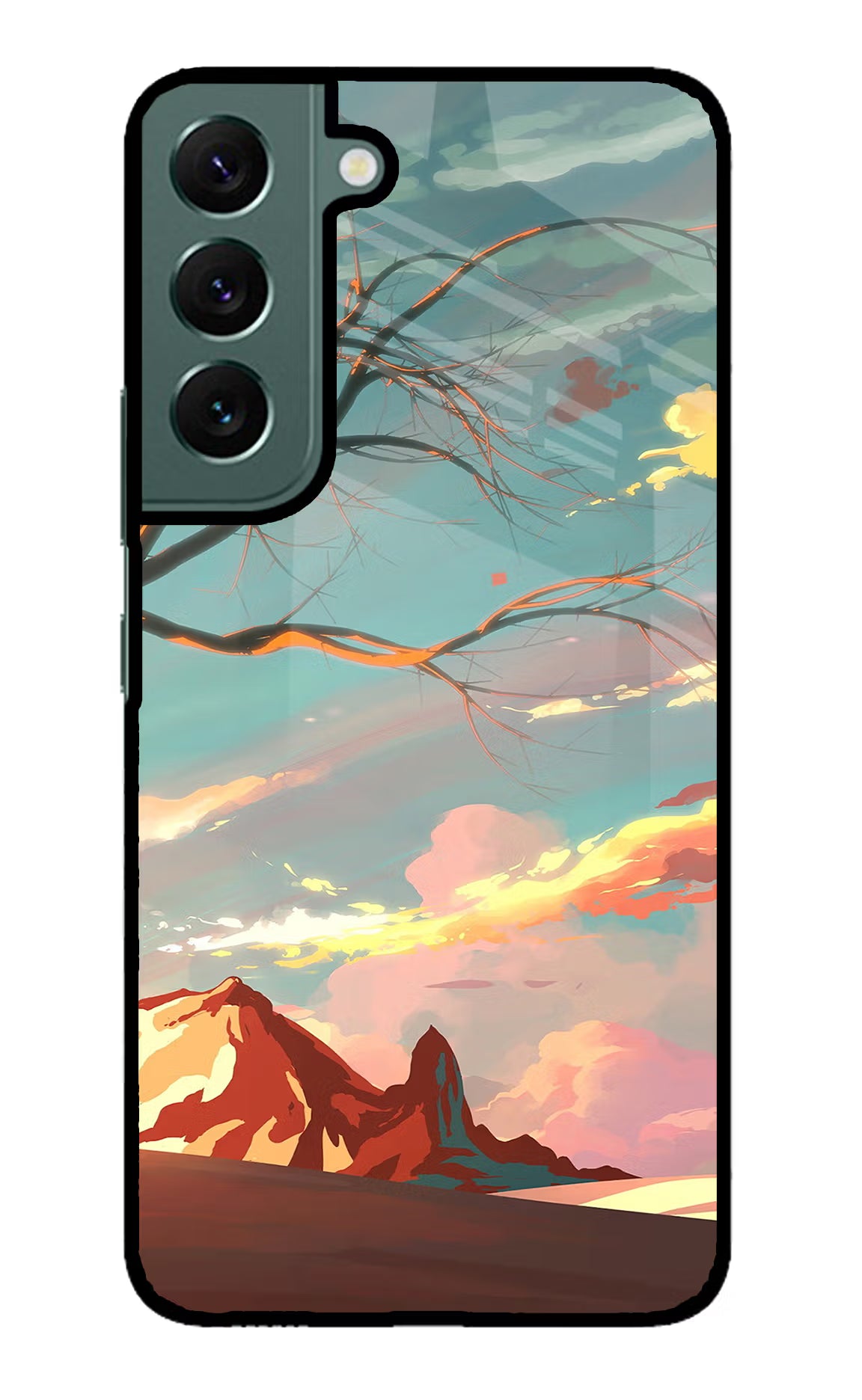 Scenery Samsung S22 Glass Case Back Cover by Casekaro