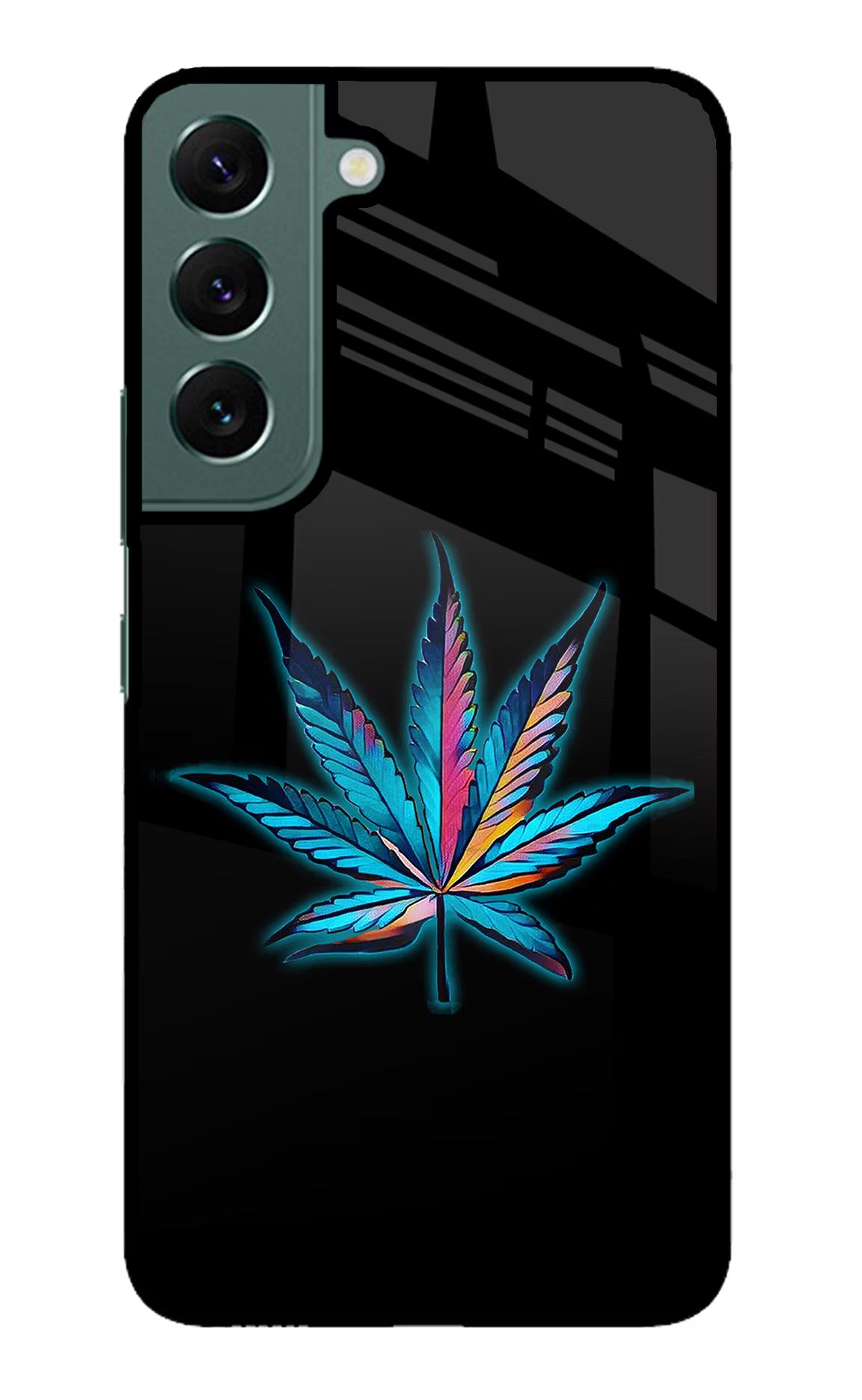 Weed Samsung S22 Glass Case Back Cover by Casekaro
