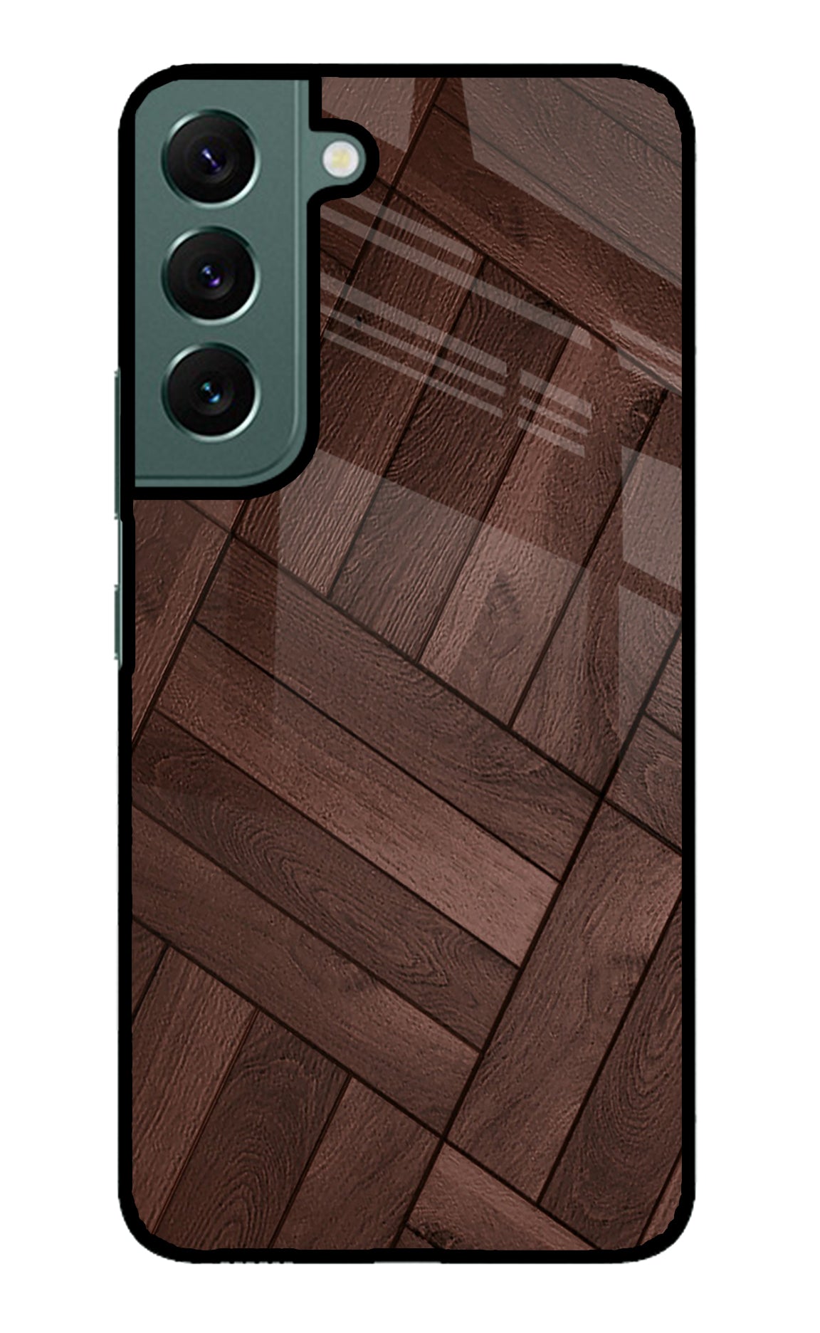 Wooden Texture Design Samsung S22 Glass Case