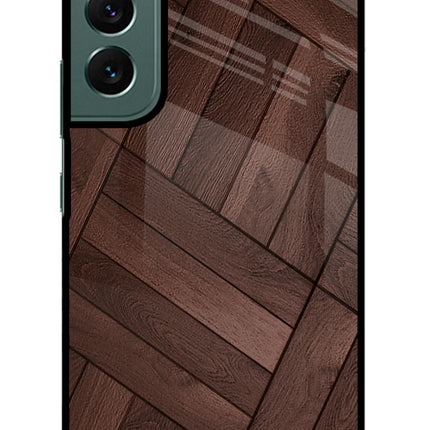 Wooden Texture Design Samsung S22 Glass Case