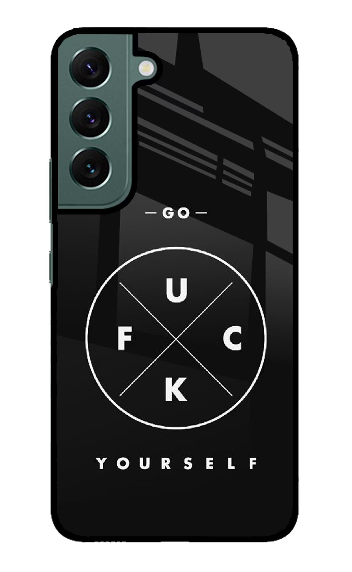 Go Fuck Yourself Samsung S22 Glass Case Back Cover by Casekaro
