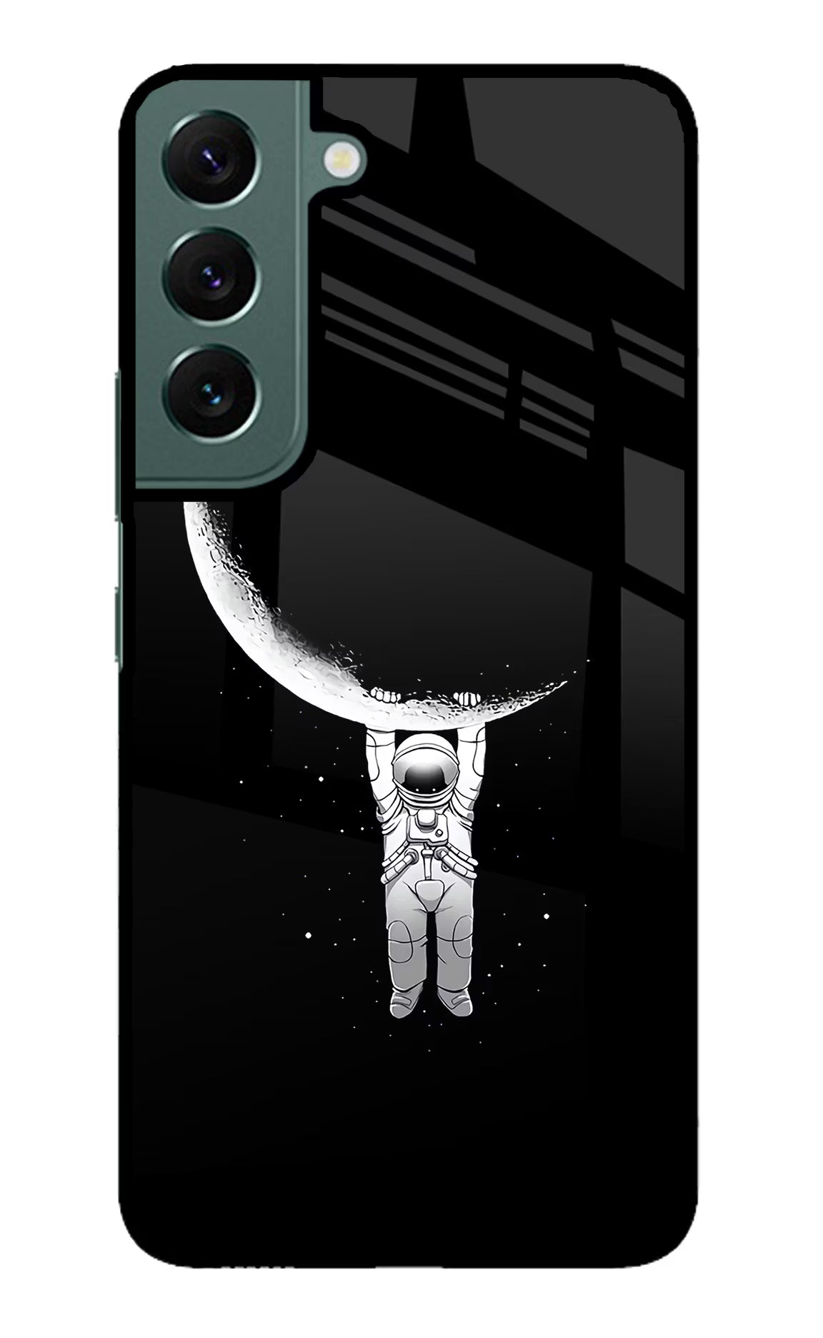 Moon Space Samsung S22 Glass Case Back Cover by Casekaro
