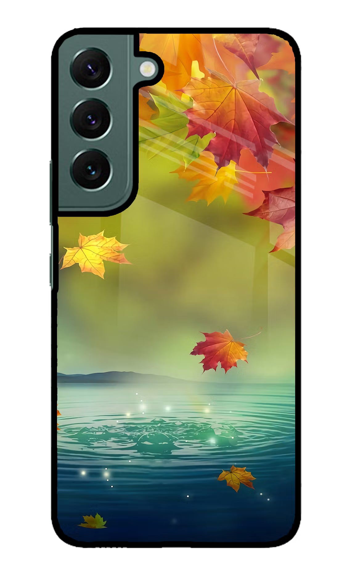Flowers Samsung S22 Glass Case Back Cover by Casekaro