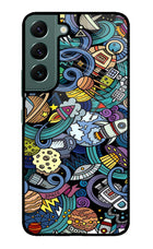 Space Abstract Samsung S22 Glass Case