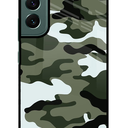 Camouflage Samsung S22 Glass Case