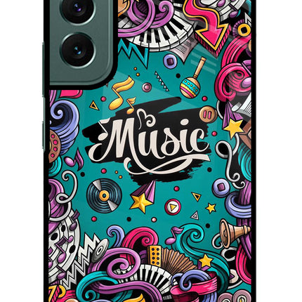 Music Graffiti Samsung S22 Glass Case