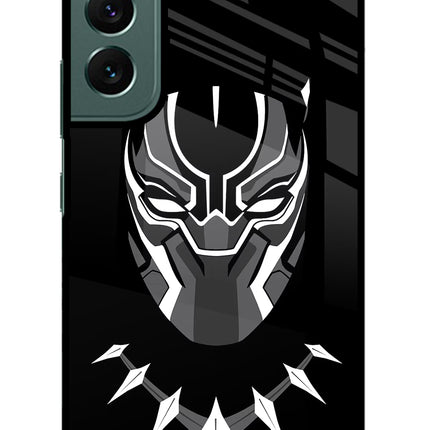 Black Panther Samsung S22 Glass Case Back Cover by Casekaro