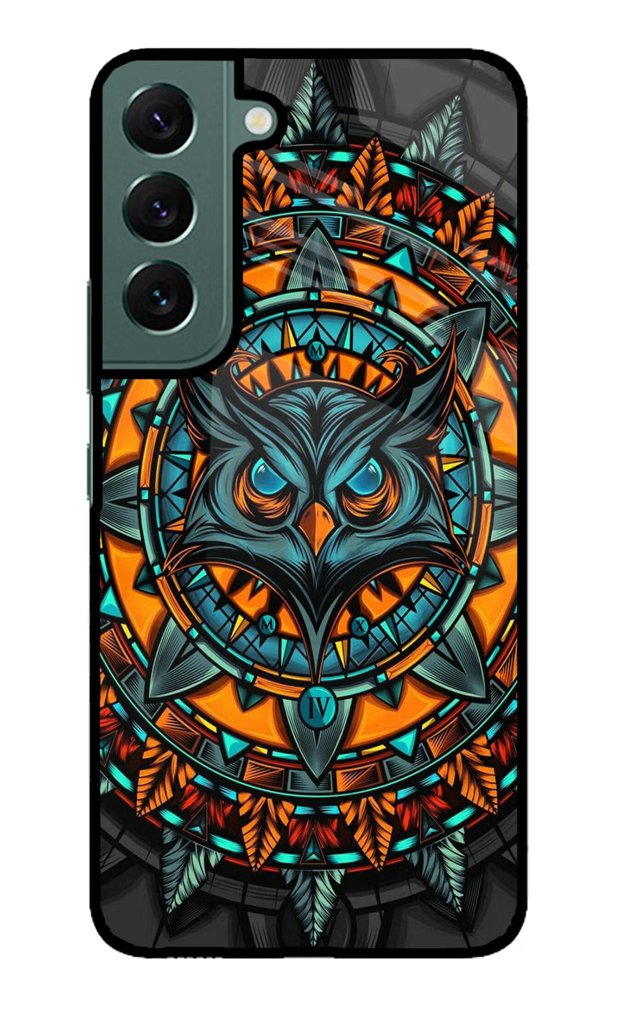Angry Owl Art Samsung S22 Back Cover, Metal case