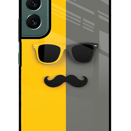 Sunglasses with Mustache Samsung S22 Glass Case