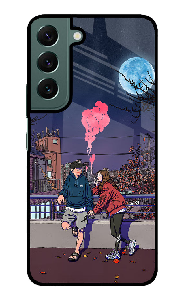 Chilling Couple Samsung S22 Glass Case