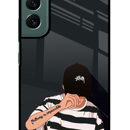 Aesthetic Boy Samsung S22 Glass Case