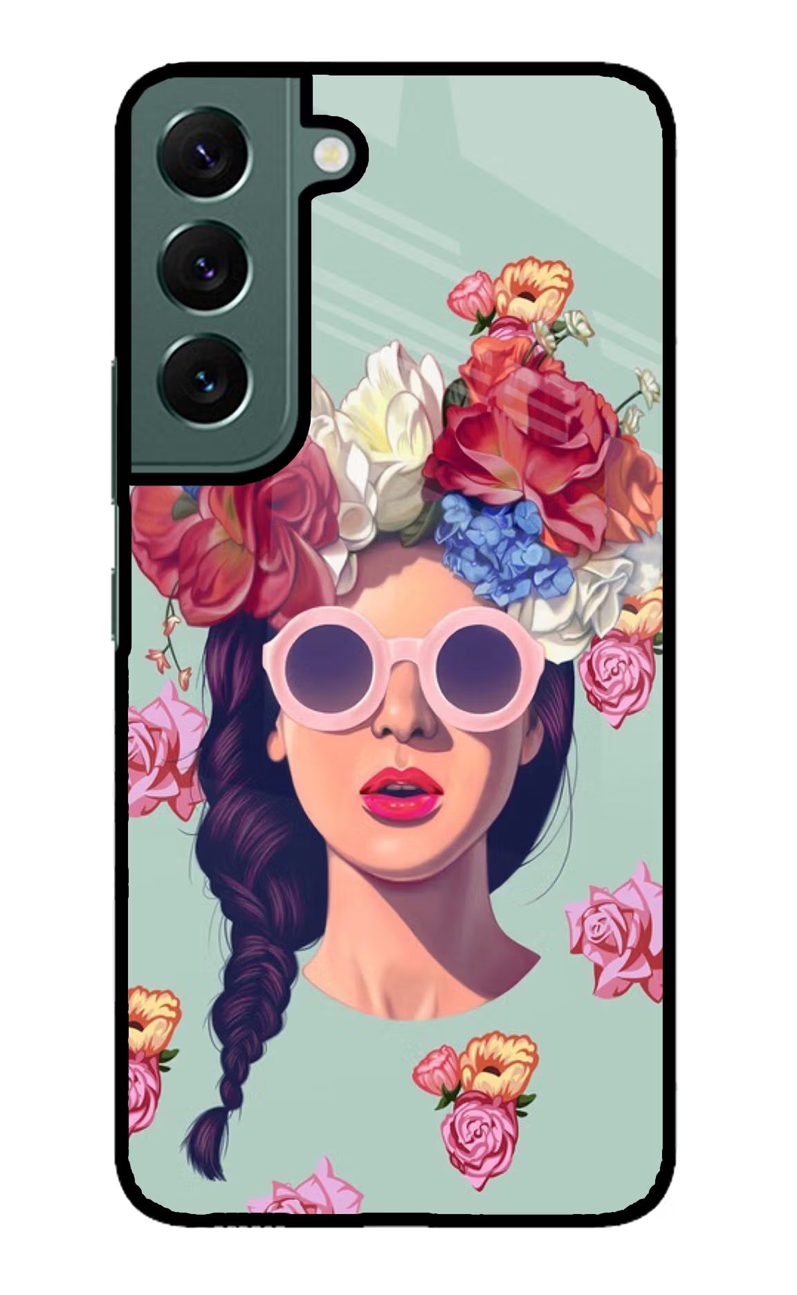 Pretty Girl Samsung S22 Glass Case Back Cover by Casekaro
