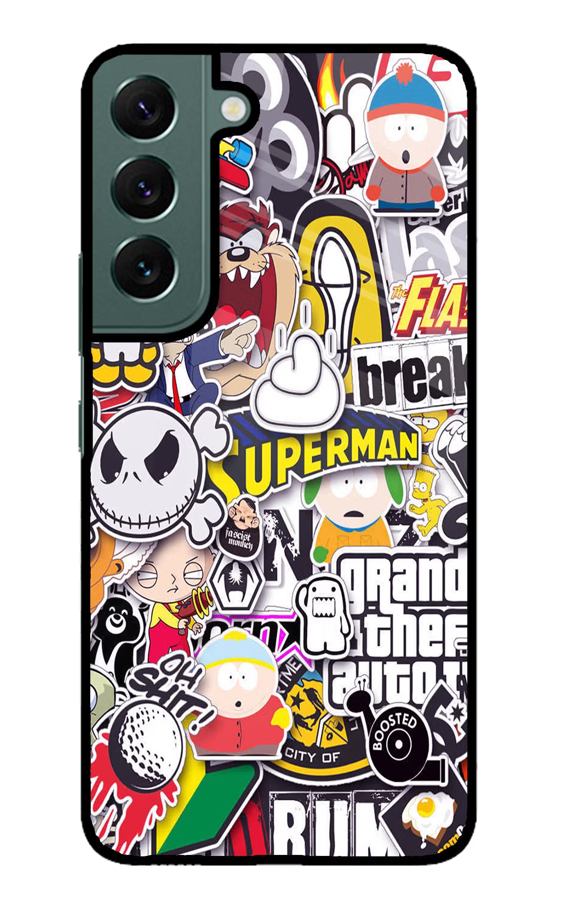 Sticker Bomb Samsung S22 Glass Case