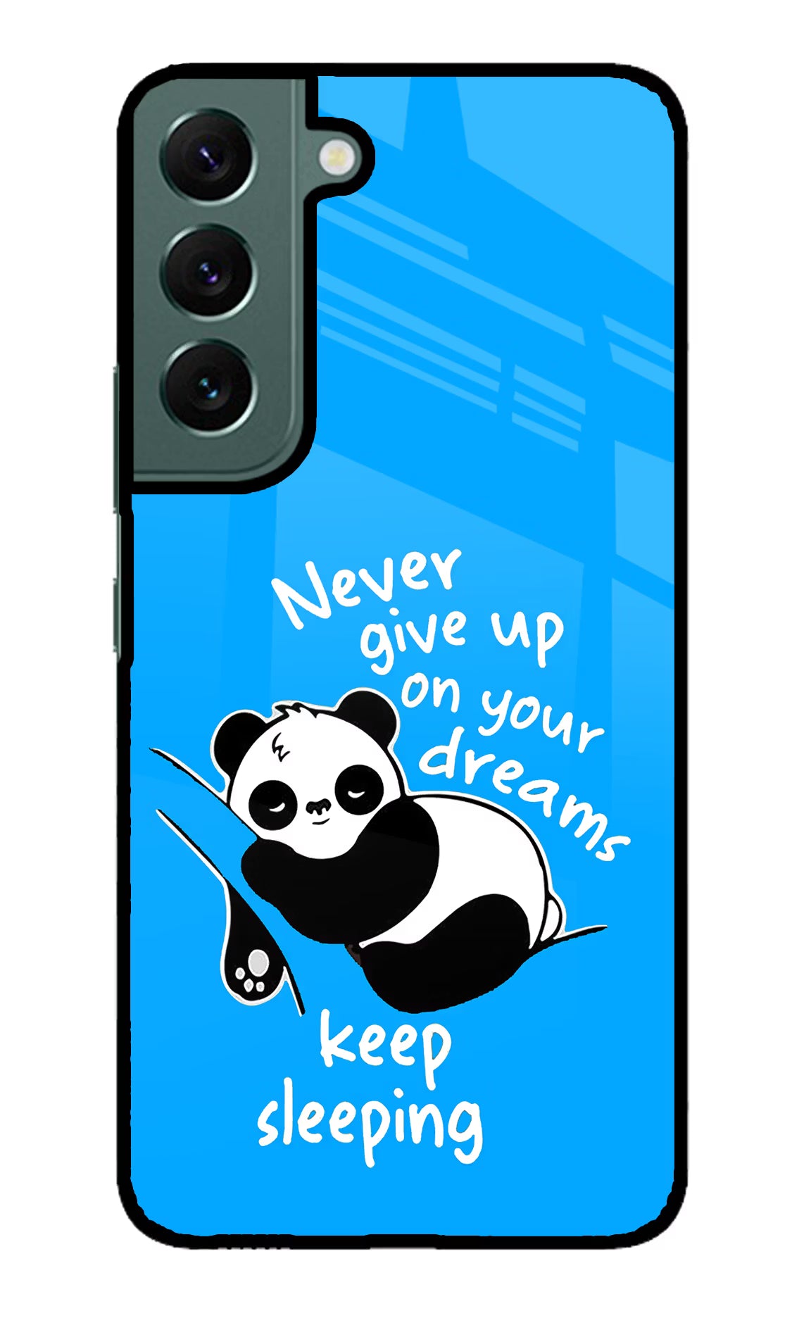 Keep Sleeping Samsung S22 Glass Case Back Cover by Casekaro
