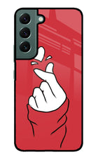 Korean Love Sign Samsung S22 Glass Case