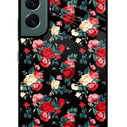 Rose Pattern Samsung S22 Glass Case