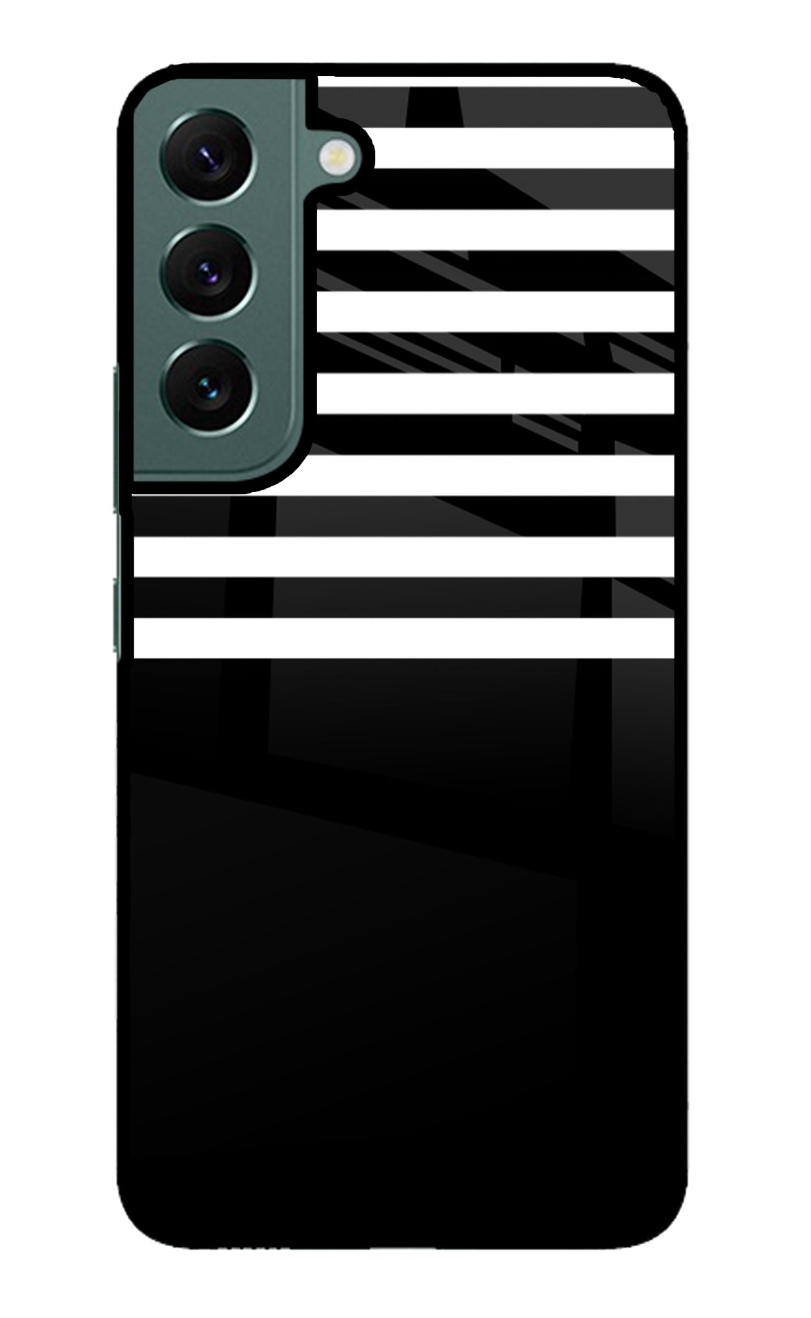 Black and White Print Samsung S22 Glass Case