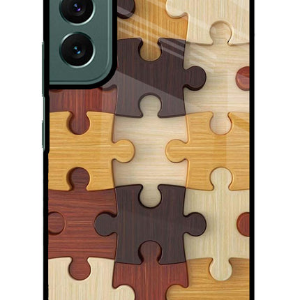 Wooden Puzzle Samsung S22 Glass Case