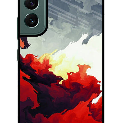 Fire Cloud Samsung S22 Glass Case