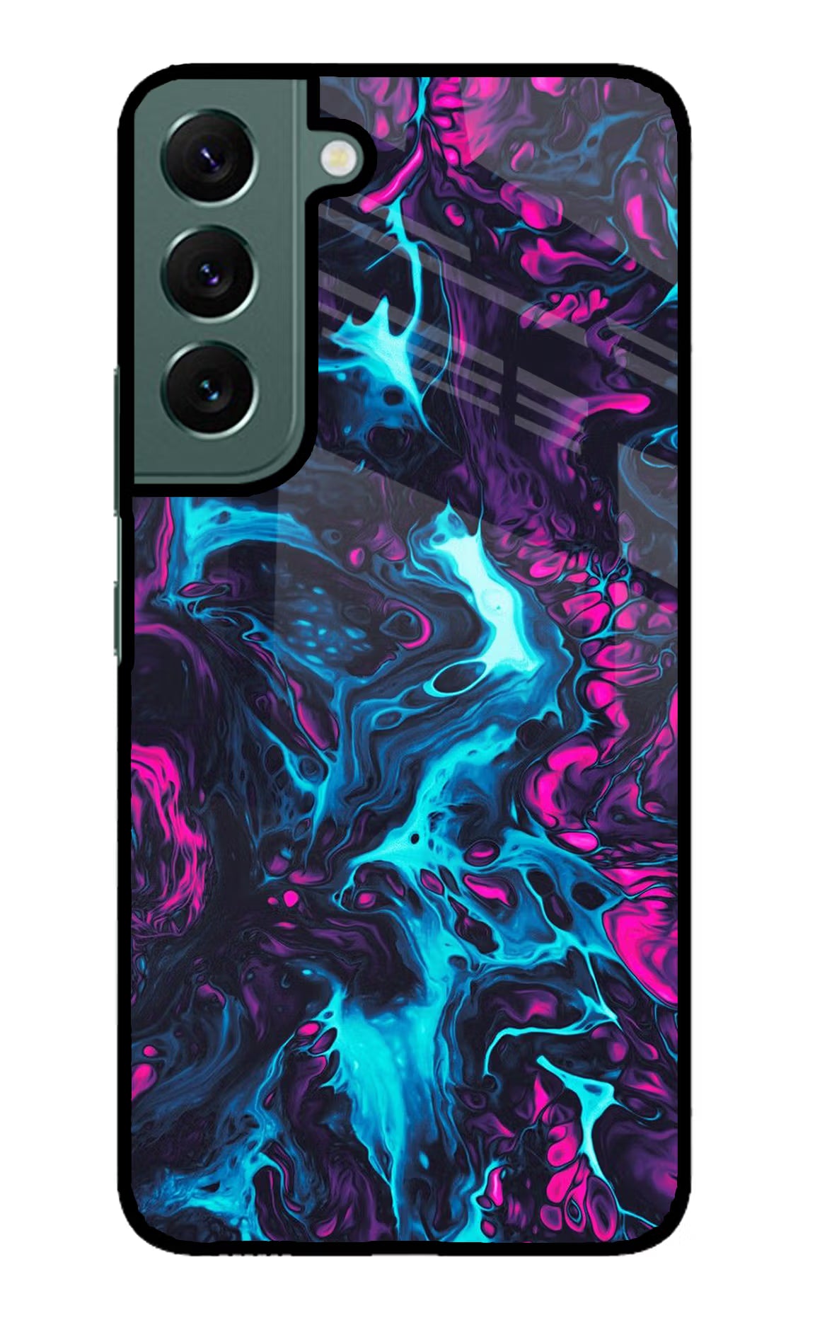 Abstract Samsung S22 Glass Case Back Cover by Casekaro