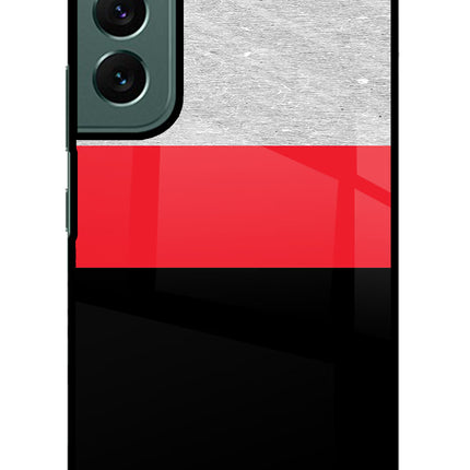 Tri Color Pattern Samsung S22 Glass Case