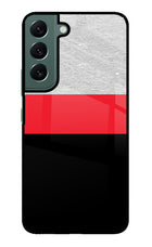 Tri Color Pattern Samsung S22 Glass Case