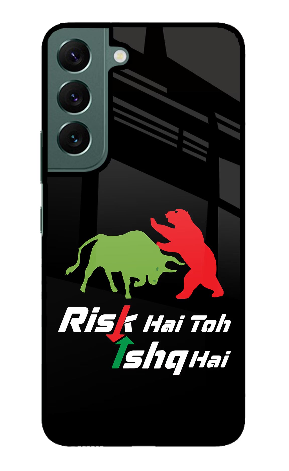 Risk Hai Toh Ishq Hai Samsung S22 Glass Case Back Cover by Casekaro
