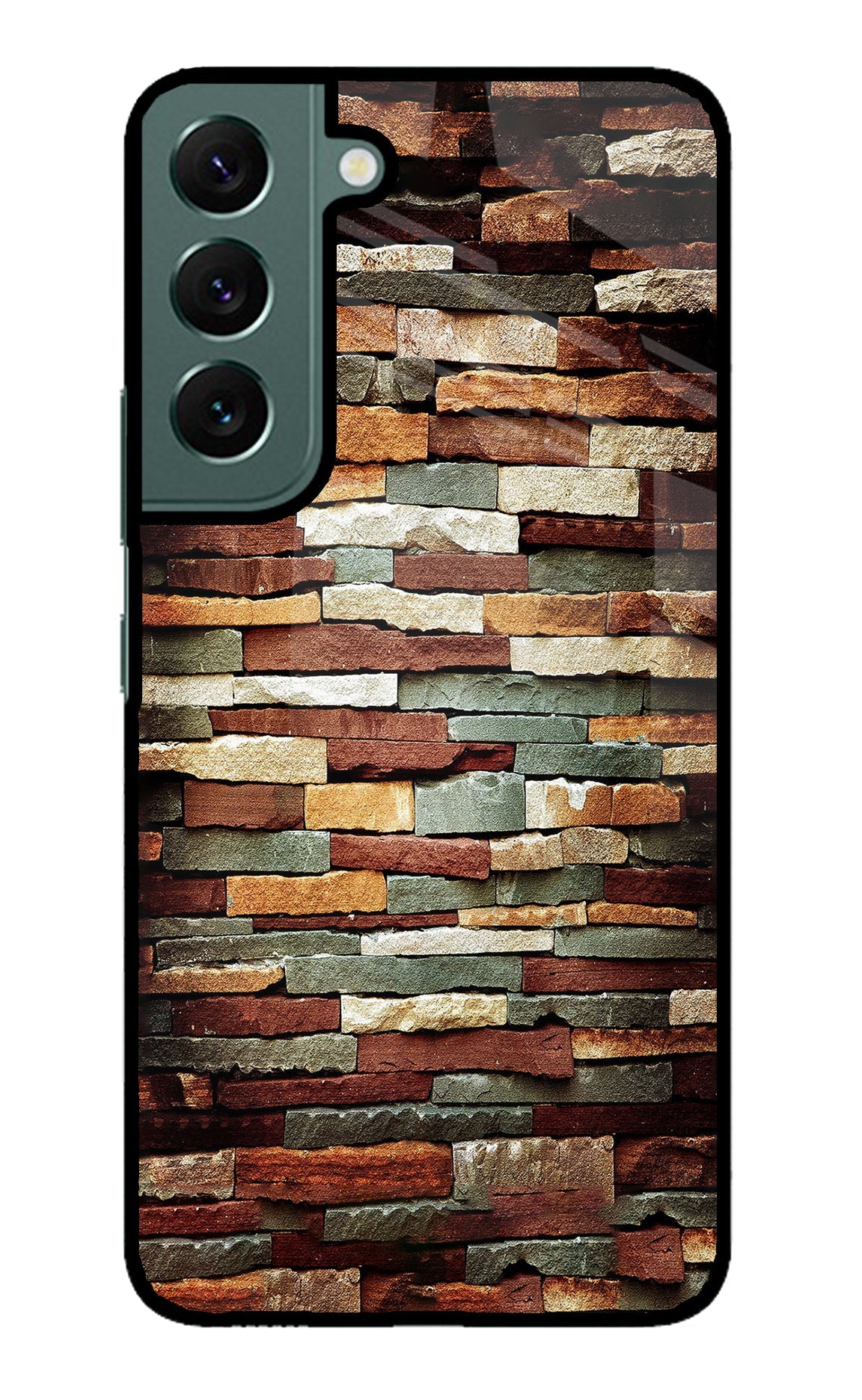 Bricks Pattern Samsung S22 Glass Case