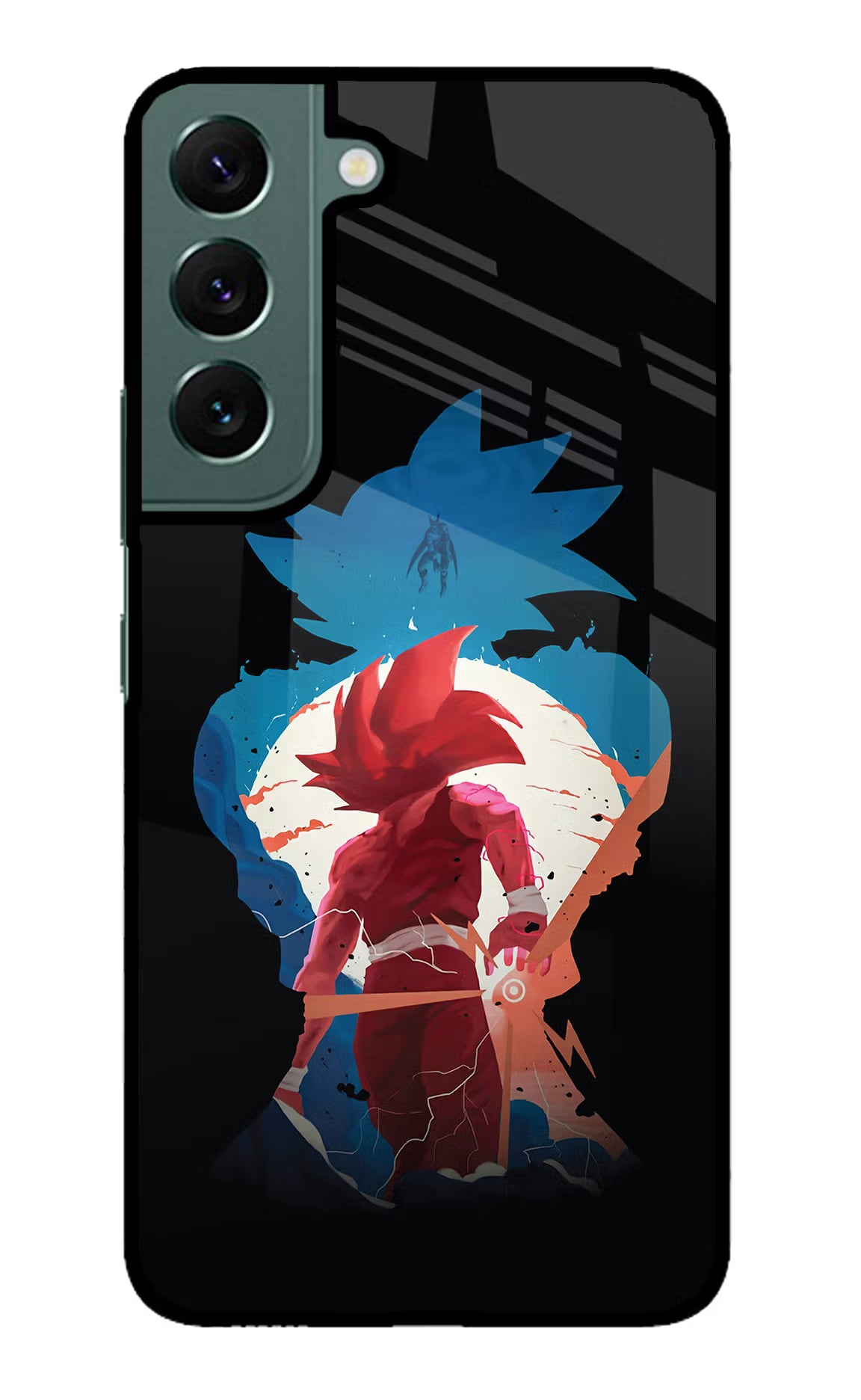 Goku Samsung S22 Glass Case Back Cover by Casekaro