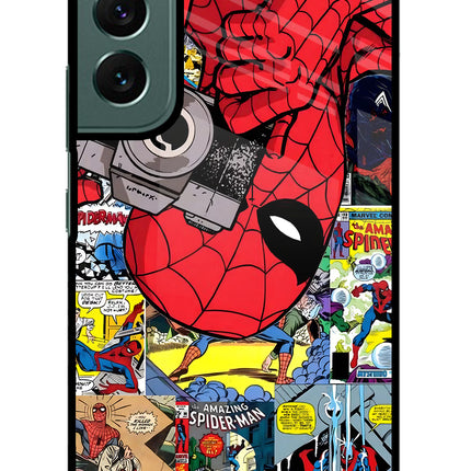 Spider Man Samsung S22 Glass Case Back Cover by Casekaro