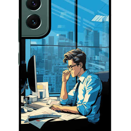 Focused Hustler (AI Generated) Samsung S22 Glass Case