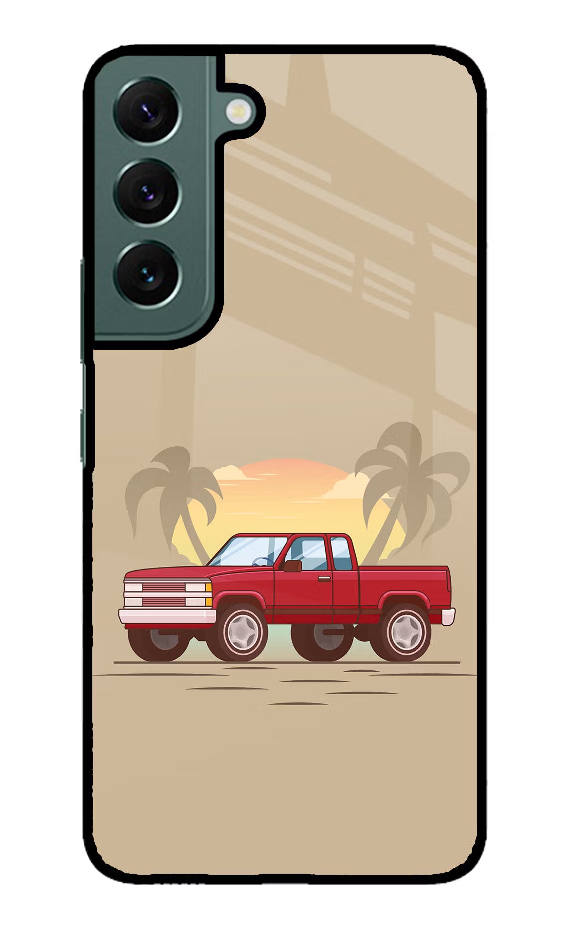 Desert Classic Drive Samsung S22 Glass Case Back Cover by Casekaro