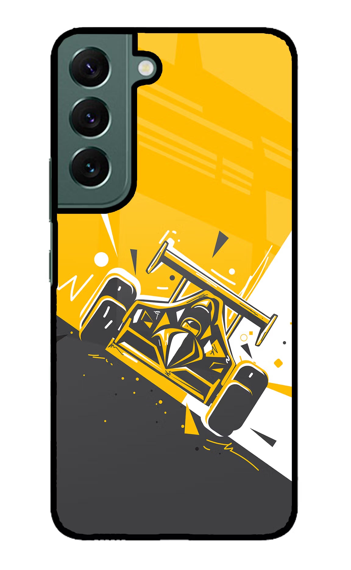 Track King Samsung S22 Glass Case Back Cover by Casekaro