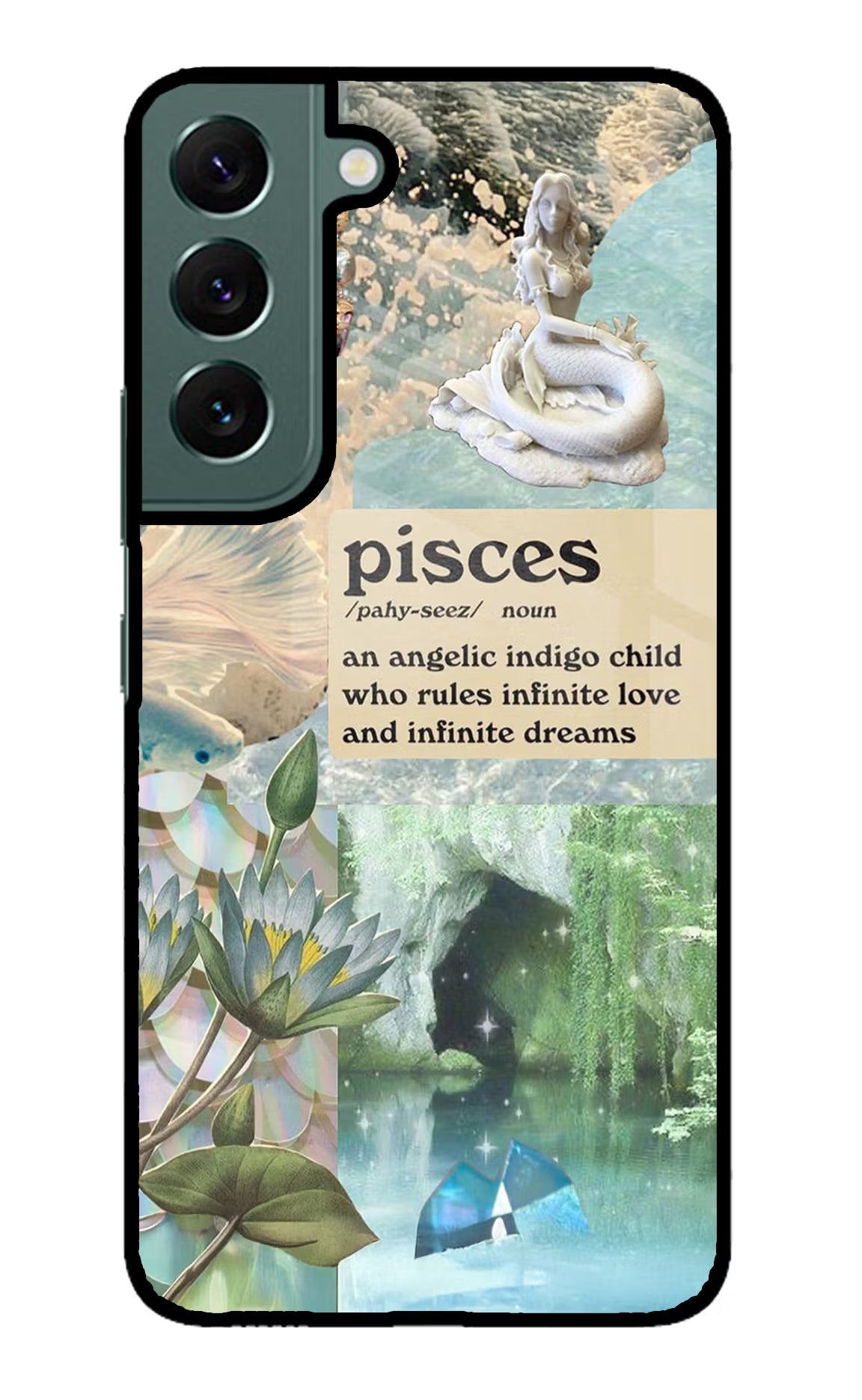 Pisces Zodiac Samsung S22 Glass Case Back Cover by Casekaro