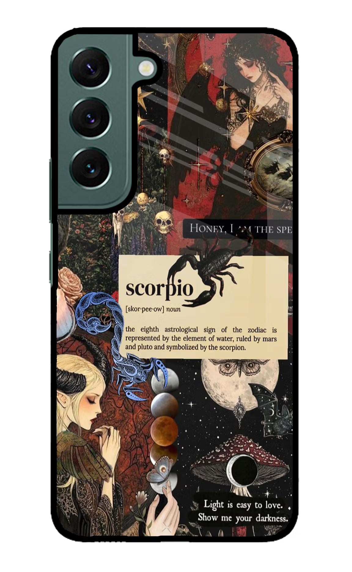 Scorpio Zodiac Samsung S22 Glass Case Back Cover by Casekaro