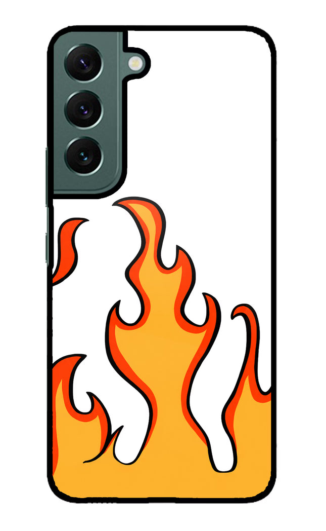 Fired Up – White Samsung S22 Glass Case