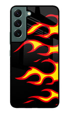Side Sweep Flames Samsung S22 Glass Case