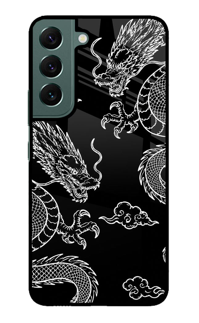 Twin Dragons Samsung S22 Glass Case