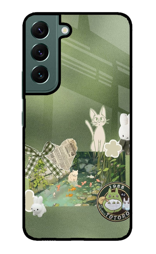 Aesthetic anime Samsung S22 Glass Case